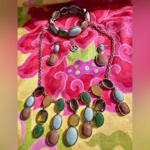 Trafari Necklace, Bracelet, and Earrings